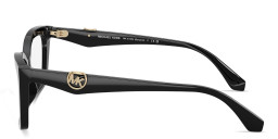 Shop Michael Kors Garzeno Wide Rectangle Eyeglasses in Black online.