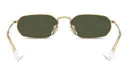 Shop Ray-Ban Logo Signature Unisex Irregular Sunglasses in Arista Gold online.