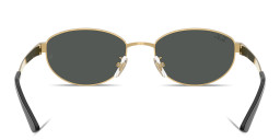 Shop Ray-Ban Engraved Logo Unisex Oval Sunglasses in Arista Gold online.
