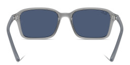 Ray-Ban Embossed Logo Kids Square Sunglasses in Transparent Grey – Product Photo 4