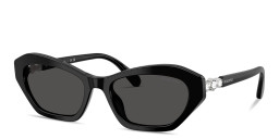 Shop Swarovski Crystal Cat-Eye Sunglasses in Black online.