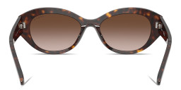 Shop Vogue Eyewear Logo Lettering Irregular Sunglasses in Dark Havana online.