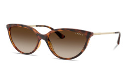 Shop Vogue Eyewear Engraved Logo Cat-Eye Sunglasses in Dark Havana online.