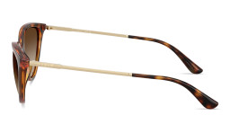 Shop Vogue Eyewear Engraved Logo Cat-Eye Sunglasses in Dark Havana online.