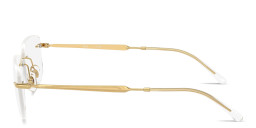 Shop Ray-Ban Optics Unisex Rimless Irregular Eyeglasses in Black online.