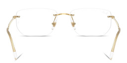 Shop Ray-Ban Optics Unisex Rimless Irregular Eyeglasses in Black online.