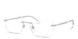 Shop Ray-Ban Optics Unisex Rimless Irregular Eyeglasses in Silver online.