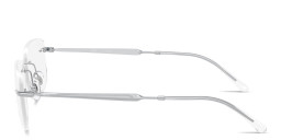 Shop Ray-Ban Optics Unisex Rimless Irregular Eyeglasses in Silver online.