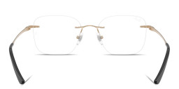 Shop Ray-Ban Titanium Optics Unisex Rimless Square Eyeglasses in Rose Gold online.