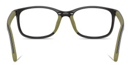 Shop Ray-Ban Optics Kids Bio-Based Pillow Eyeglasses in Grey On Rubber Green online.