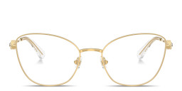 Shop Swarovski Crystal Cat-Eye Eyeglasses in Gold online.