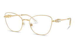 Shop Swarovski Crystal Cat-Eye Eyeglasses in Gold online.