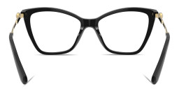 Shop Swarovski Crystal-Embellished Cat-Eye Eyeglasses in Black online.