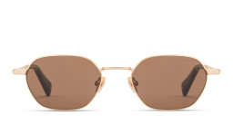 Shop ALL SAINTS Rory Unisex Irregular Sunglasses in Gold online.