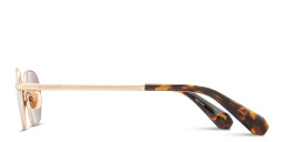 Shop ALL SAINTS Rory Unisex Irregular Sunglasses in Gold online.