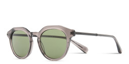 Shop ALL SAINTS Van Unisex Round Sunglasses in Transparent Grey online.