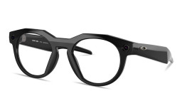 Shop Oakley Meta HSTN Limited Edition Unisex Round Eyeglasses with Blue-Violet Light Lenses in Black online.