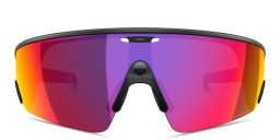 Shop Oakley Meta Vanguard Unisex Half-Rim Rectangle Sunglasses in Black online.