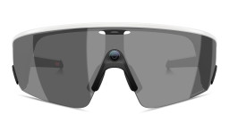 Shop Oakley Meta Vanguard Unisex Half-Rim Rectangle Sunglasses in White/Prizm Black online.