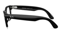 Shop Ray-Ban Meta Wayfarer Transitions® Unisex Square Sunglasses in Shiny Black online.