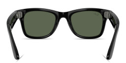 Shop Ray-Ban Meta Wayfarer Unisex Square Sunglasses in Shiny Black online.