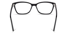 Shop Guess G Rectangle Eyeglasses in Black online.