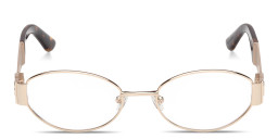 Shop Guess G Oval Eyeglasses in Gold online.