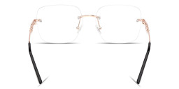 Shop Guess G Logo Wide Rimless Square Eyeglasses in Rose Gold online.