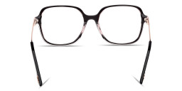 Shop Guess Engraved Logo Wide Square Eyeglasses in Black online.