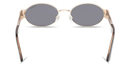 Shop Guess Iris Oval Sunglasses in Gold online.