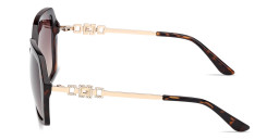 Shop Guess G Logo Oversized Irregular Sunglasses in Dark Havana online.