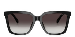 Shop Michael Kors Menaggio Square Sunglasses in Black/Grey online.
