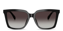 Shop Michael Kors Menaggio Square Sunglasses in Black online.