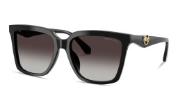 Shop Michael Kors Menaggio Square Sunglasses in Black online.