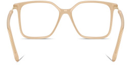 Shop Armani Exchange A|X Logo Oversized Irregular Eyeglasses in Beige online.