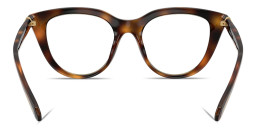 Shop Swarovski Crystal-Embellished Cat-Eye Eyeglasses in Polished Havana online.