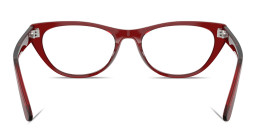 Shop Ray-Ban Optics Square Eyeglasses in Transparent Bordeaux online.