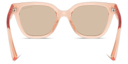 Shop Armani Exchange A|X Logo Cat-Eye Sunglasses in Transparent Peach online.