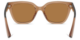 Shop Armani Exchange A|X Logo Cat-Eye Sunglasses in Transparent Brown online.