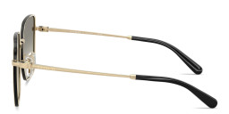 Coach Engraved Logo Oversized Square Sunglasses in Black/Light Gold – Product Photo 3