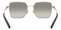 Coach Engraved Logo Oversized Square Sunglasses in Black/Light Gold – Product Photo 4