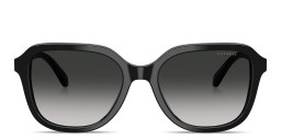 Shop Coach Logo Lettering Square Sunglasses in Black online.