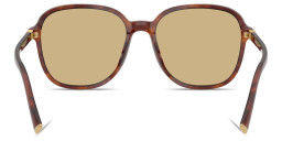 Shop MIU MIU Vertical Logo Oversized Square Sunglasses in Brown online.