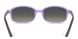 Shop Ray-Ban Logo Kids Irregular Sunglasses in Transparent Violet online.
