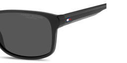 Shop Tommy Hilfiger Logo Rectangle Sunglasses in Black online.