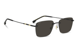 Shop Hugo Boss Logo Lettering Rimless Square Sunglasses in Matte Black online.