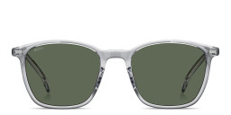 Shop Hugo Boss Logo Lettering Panthos Sunglasses in Transparent Grey/Green online.