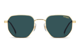 Shop Carrera Engraved Logo Irregular Sunglasses in Gold online.