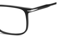 Shop DAVID BECKHAM Talisman Wide Rectangle Eyeglasses in Black online.