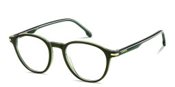 Shop Carrera Logo Lettering Panthos Eyeglasses in Green online.